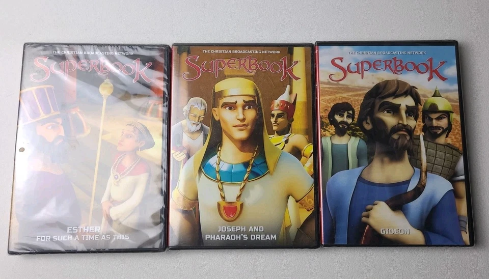 Lot 12 NEW SEALED Superbook DVDs Explorer Christian Kid's CBN Bible Jesus Paul - Image 4 of 4