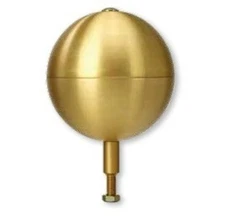 4" HEAVY-DUTY GOLD ANODIZED ALUM FLAGPOLE BALL ORNAMENT FLAG FINIAL POLE TOPPER