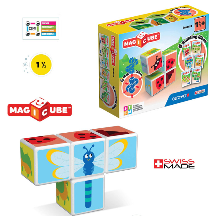 GEOMAG BLOCCHI MAGNETICI INSETTI COSTRUZIONI MAGNETICHE PER BAMBINI 121