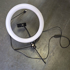 LED USB Powered Ring Light w/ Phone Holder Mount Mini Tripod Stand