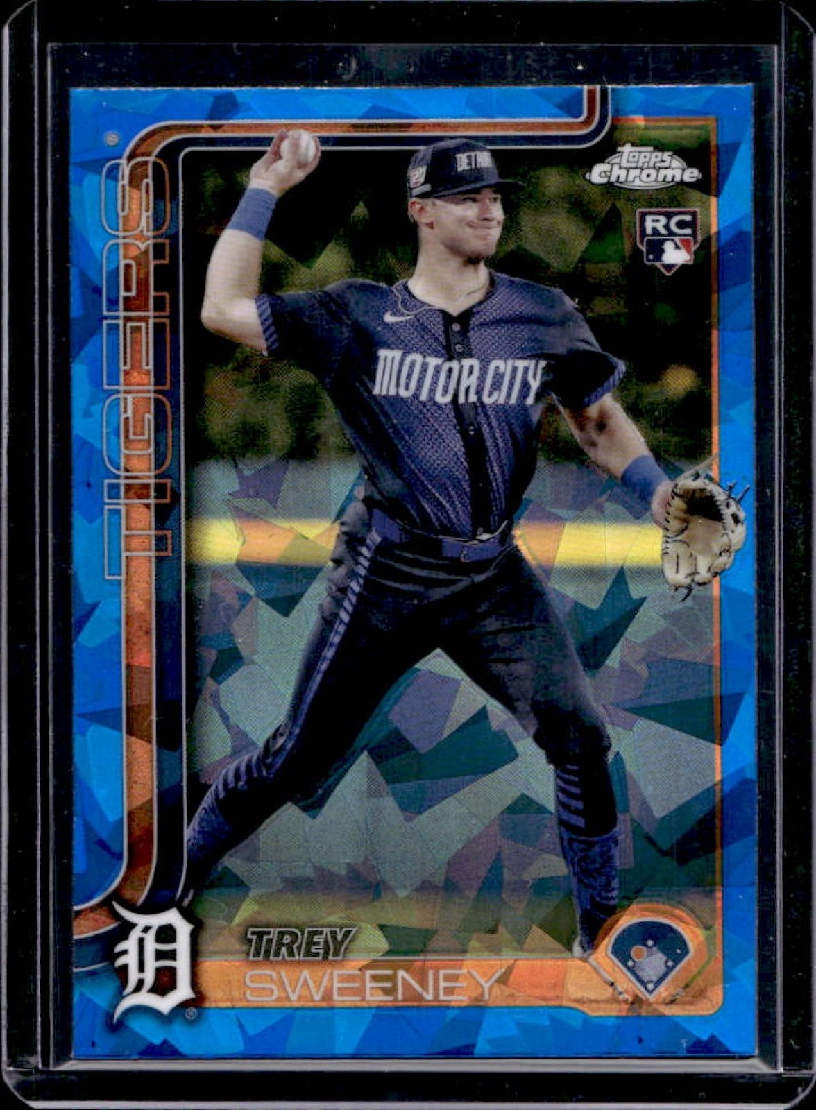 2025 Topps Chrome Sapphire Trey Sweeney RC Rookie #6 Tigers