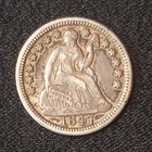1847 Seated Liberty Half Dime with Arrows Silver ~NICE~ Extra Fine Forty-five