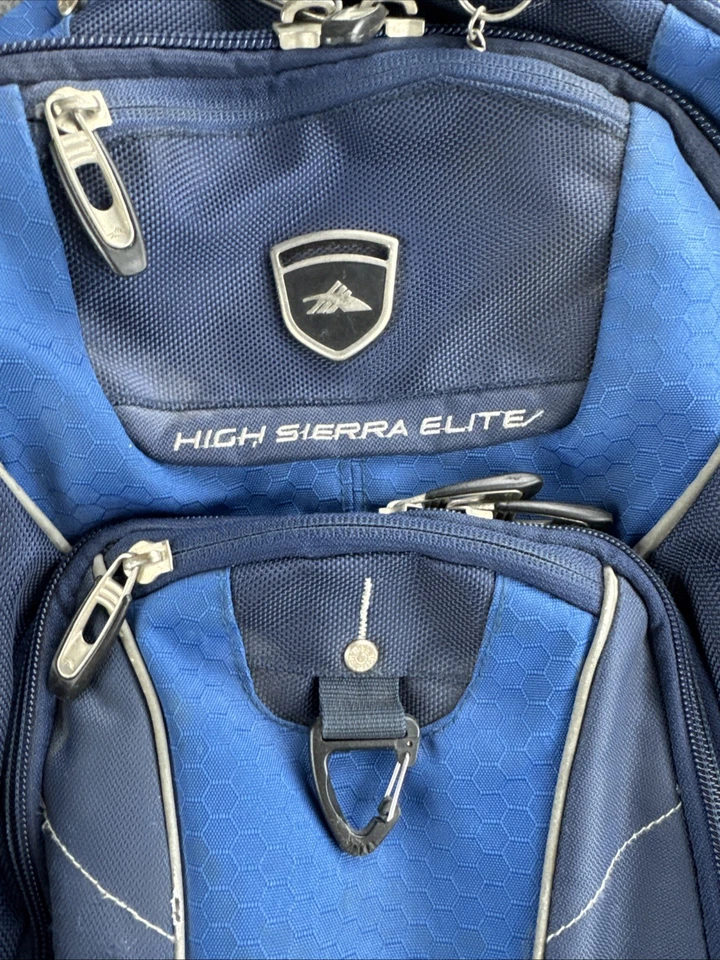 Mochila de negocios High Sierra Elite - azul - refrigerada por flujo de aire - correa de suspensión - computadora portátil Foto 3 de 4