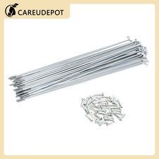1Set 14G 177mm Length Bicycle Spokes Nipple Carbon Steel Galvanized Universal