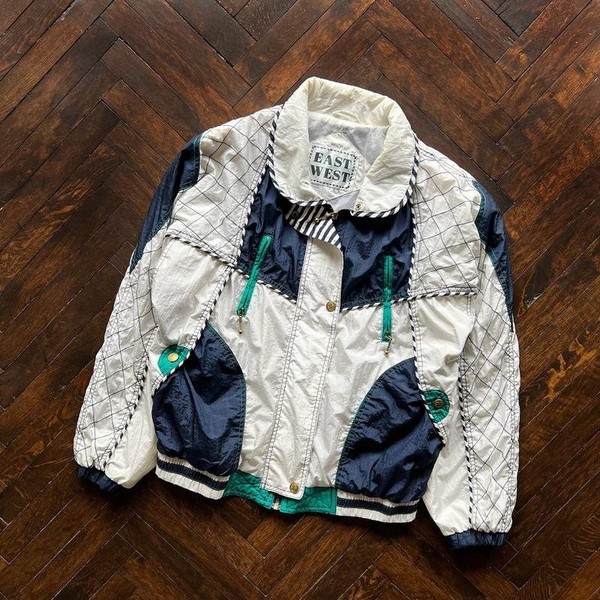 Women Sergio Tacchini Jacket White Nylon 38 / M /