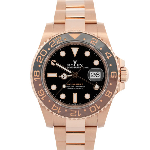 2022 PAPERS Rolex GMT-Master II BLACK 18K Rose Gold 40mm 12671...