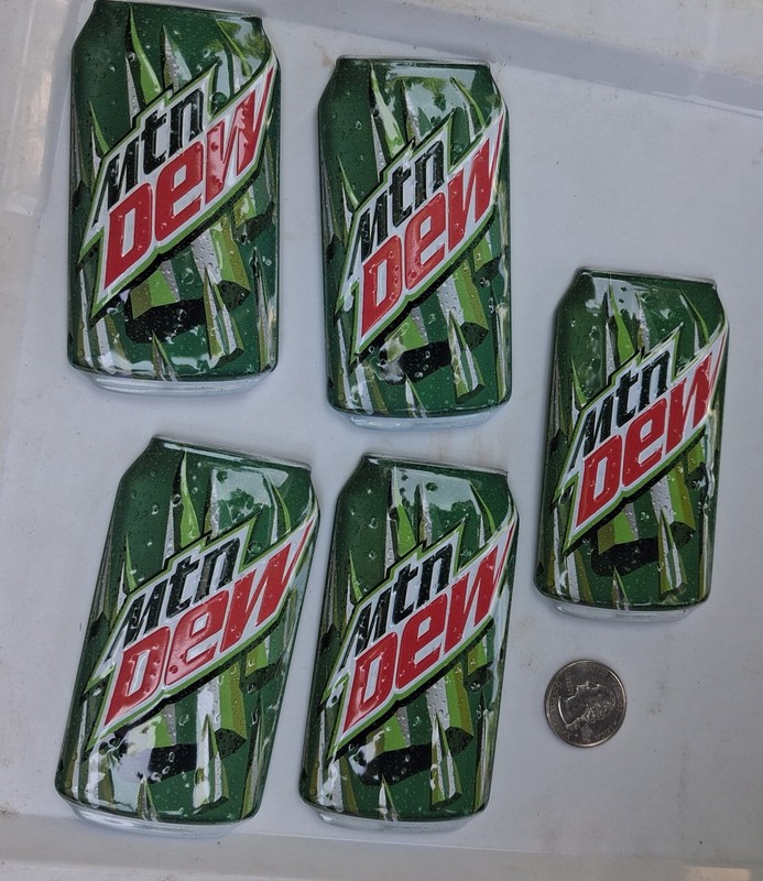 Mountain Dew Soda Can Magnets By Ande Rooney Lot