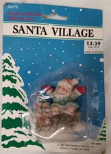 Fabri-Centers Of America Vtg. Santa Village Figurine  Santa W/Ice Skates  1992 