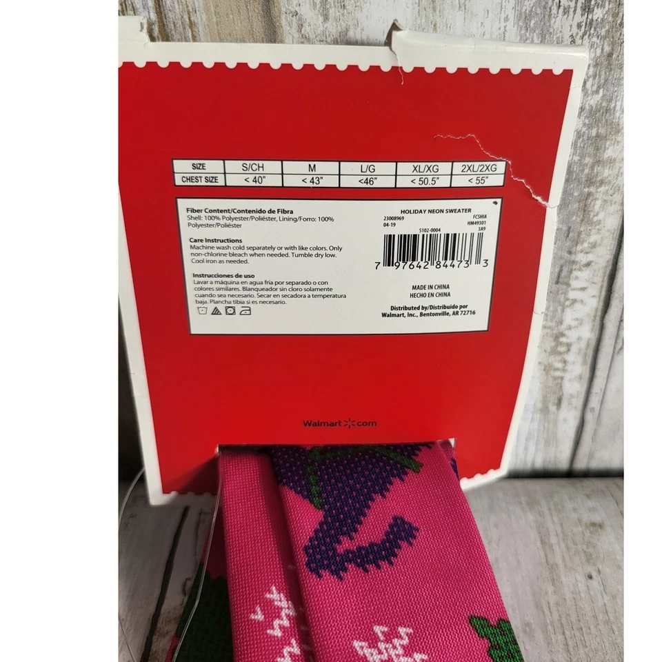 Conjunto Blazer y Corbata Holiday Time Para Hombre XL/2XL Santa Navidad Neón Suéter Foto 3 de 4