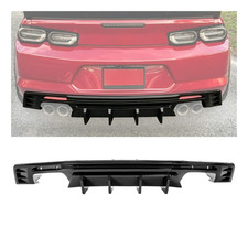 Rear Bumper Lip Diffuser Glossy Black For Chevrolet Camaro Ss Lt Ls 2016-2024 Rear Bumper Lip Diffuser Glossy Black For Chevrolet Camaro Ss Lt Ls 2016-2024