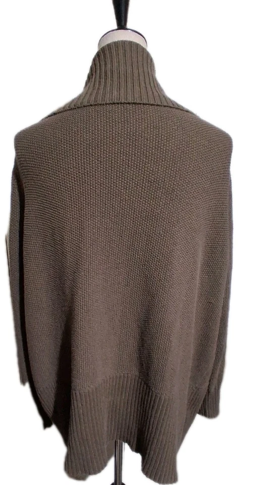 Cárdigan Elle Acogedor Cuello Chal Frente Abierto Verde Oliva Tejido Texturizado Para Mujer XL Foto 2 de 4