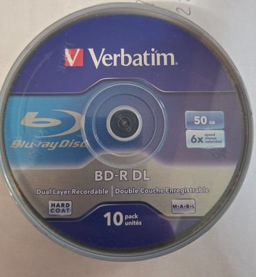 Verbatim BD-R DL 50GB 6x Blu-ray Dual Layer Recordable Discs 10er Pack 43746