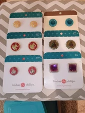 Lindsay Phillips Switch Flops Snaps Lot, 6 Sets. Lady Bugs Frogs Christmas Trees