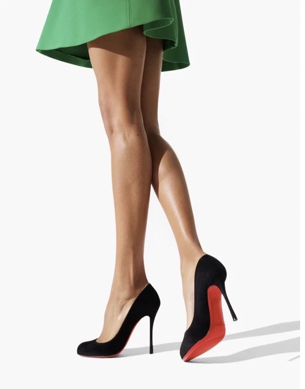 NOVO Christian Louboutin Feminino Dolly 100 Saltos Bombas de Camurça UE 39.5 EUA 8.5 - Imagem 2 de 4