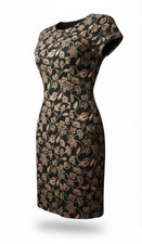 Vtg Style Maggy London Paisley Sheath Professional Dress -Elegant Cocktail Sz 10