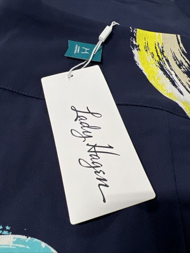 NWT Lady Hagen 17" Pull On Tummy Control Navy Print Golf Skort Sz M WGH17430PS23 - 第 3/4 張圖片