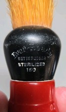 VINTAGE EVER-READY 150 BLACK RED BAKELITE HANDLE SHAVING BRUSH MADE IN USA