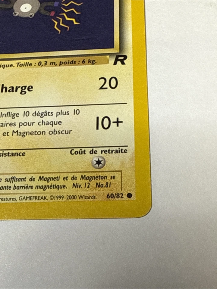 FRENCH Pokémon Card  "MAGNETI" First Edition 2000 Team Rocket Common 60/82 LP - Image 4 of 4