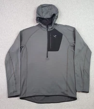 Arcteryx Konseal Hoody Hoodie Mens Large Gray Polartec Fleece Pullover Half Zip