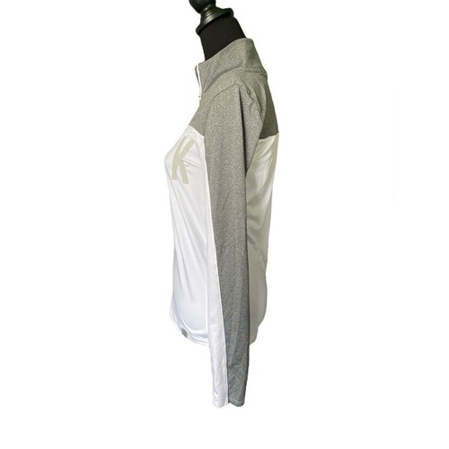Victoria’s Secret PINK Gray and White Half-Zip Pullover, Size Small - Picture 3 of 6