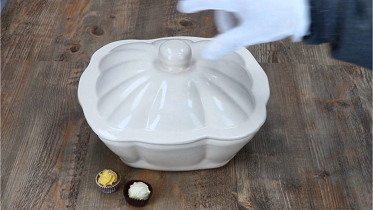 MamboCat Gloria Gebäckdose Cremeweiß - Italienische Keramik Dose Für Kekse