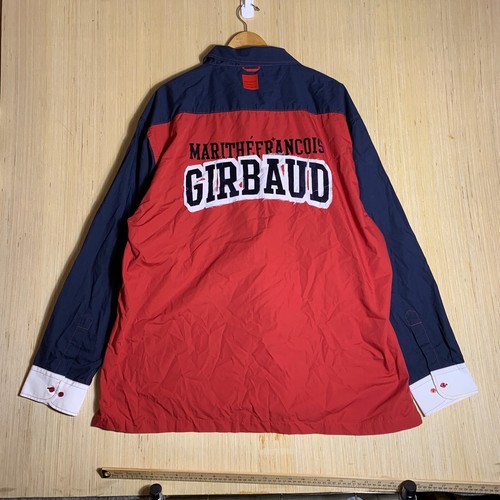 VTG Girbaud Button Up Shirt Adult 4XL Red Long Sleeve Men's 90's Embroidered - Picture 18 of 20