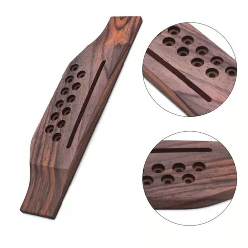Puente de guitarra para piezas de guitarra acústica de 12 cuerdas de gran tamaño palo de rosa NUEVO - Imagen 7 de 13