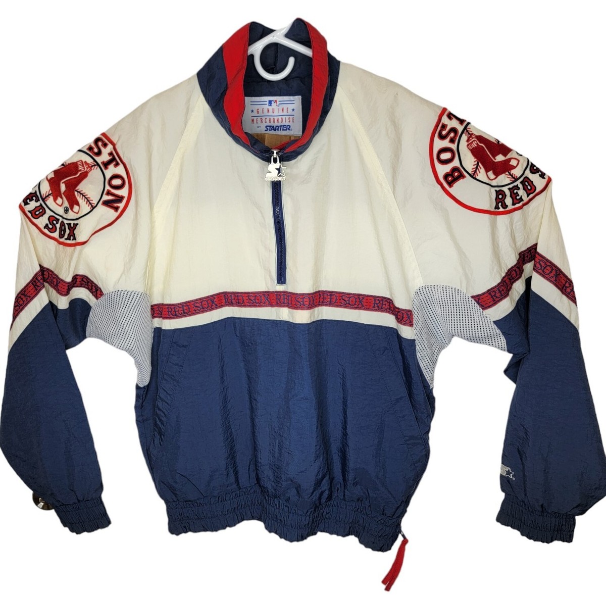 Vintage 1990's Starter Boston Red Sox Men's Windbreaker Jacket Medium Rare