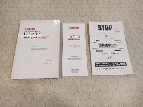 Courier Modem V.34 User's Manual/quick reference card, 1992-1994 - 第 1/3 張圖片