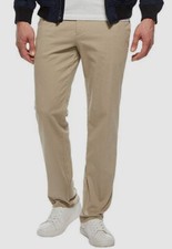  80 Nautica Men's Beige Logo Classic Deck Chino Pants Size 36W/34L