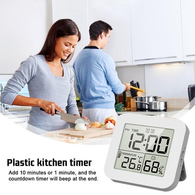 Digital Shower Clock with Alarm Thermometer Hygrometer Wall Clock Waterproof DE