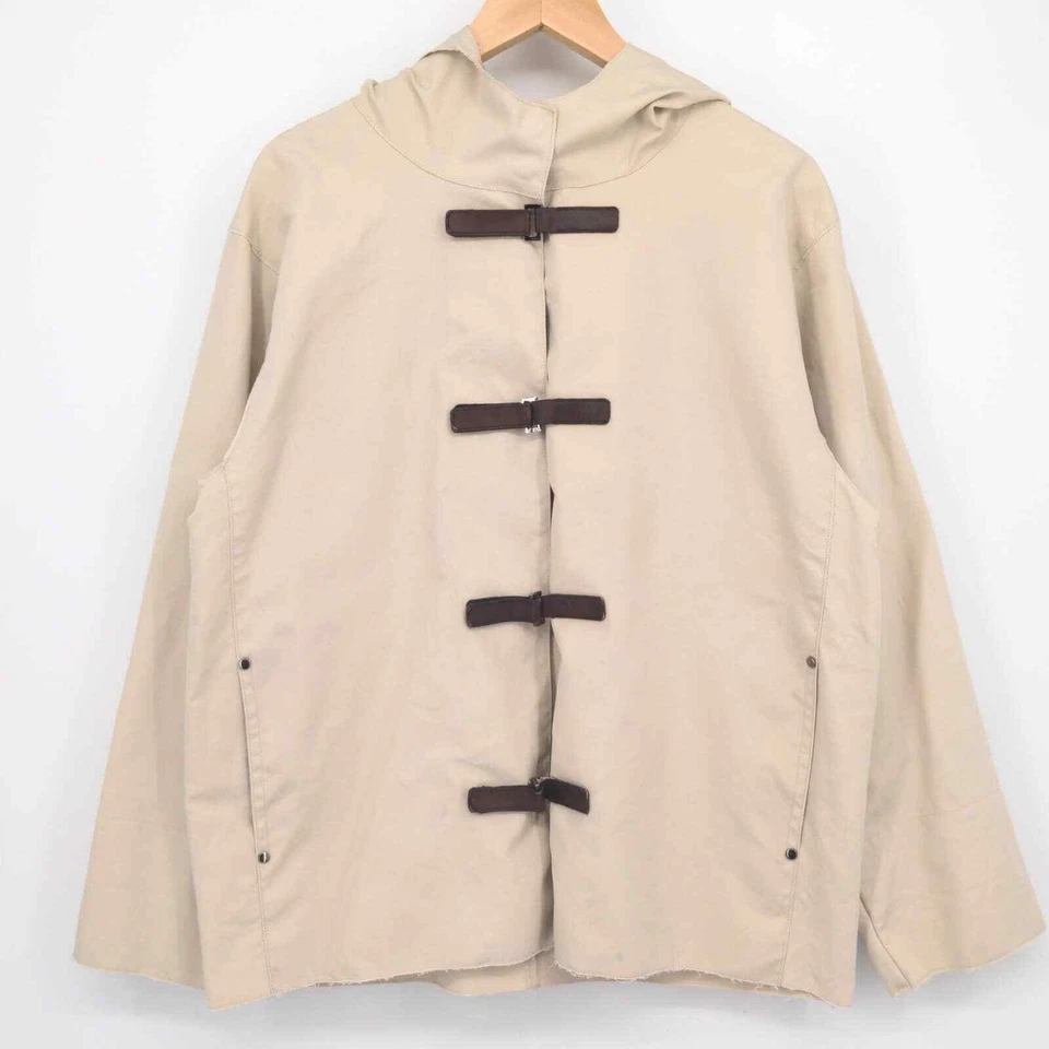 Ralph Lauren Sport Safari Chaqueta de Lona Abrigo Capucha Cuero Borde Exterior Para Mujer L