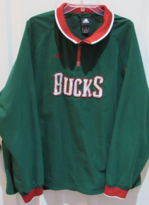 MILWAUKEE BUCKS adidas Warmup NBA Jacket Green Men's 2XL green red