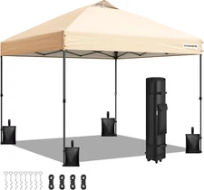 8X8Ft Pop up Canopy Tent One Push Setup Outdoor Portable Shelter Tent Heavy Duty