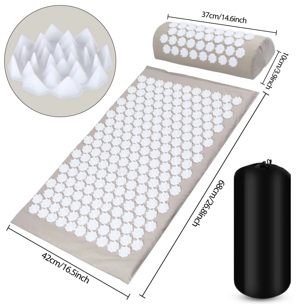 Yoga Mat Cushion Foot Massager Needle Applicator for Pilates Fitness Body Relief