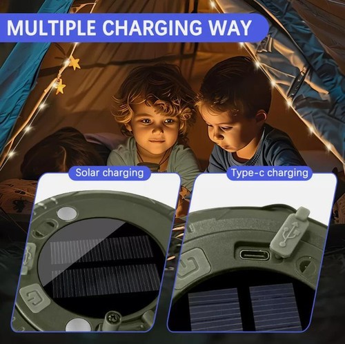 Solar 10m LED Camping String Lights Stowable Retractable Waterproof Outdoor 2in1 - Picture 15 of 17