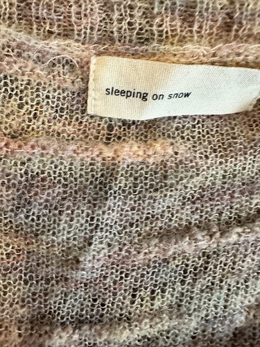 ANTHROPOLOGIE SLEEPING ON SNOW PEACH PINK MOHAIR WOOL DUSTER CARDIGAN LARGE NWT - Picture 4 of 6