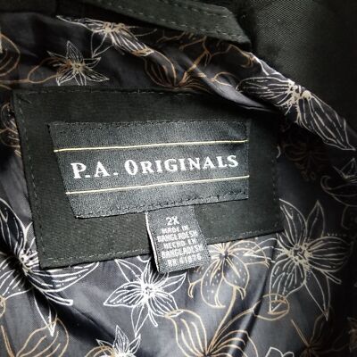 PA Originals Jacket Womens 2X Black Pockets Zip Hooded | eBay