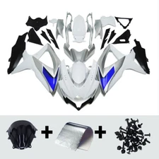 White Silver Fairings Kit for Suzuki K8 2008 - 2010 GSXR600 GSXR750 ABS Body Kit