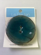 Le Bouton Big Blue Button - Coconut Wood 2.5”