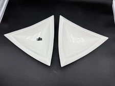 Set of 2 ~ 10 Strawberry St~ 12” Triangle White Serving Centerpiece Bowls NEW!