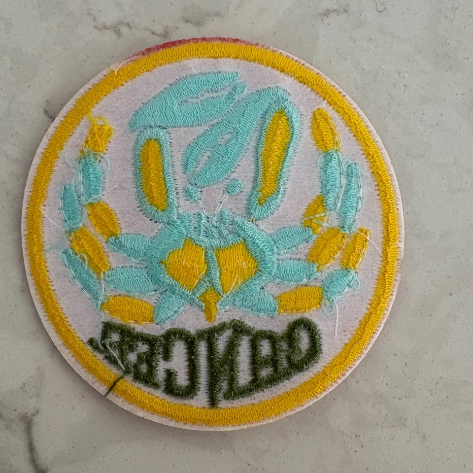 Cancer Zodiac Sign Patch Red Yellow-Trim Sewing & Craft Embroidered Sew-On - Image 2 of 3