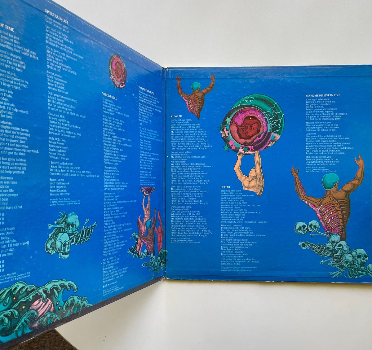 Vtg 1974 CURTIS MAYFIELD Album SWEET EXORCIST Record 1ST PRESSING