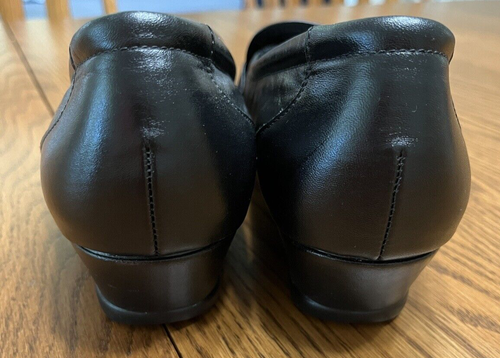 SAS Easier women’s 12N black leather loafer wedge Tripad Comfort shoes Slip-on - Picture 6 of 10