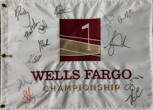 Tiger Woods Signed Autographed Wells Fargo Championship Flag