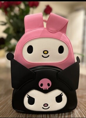 Loungefly Sanrio My Melody and Kuromi Double Pocket Mini  display picture 1