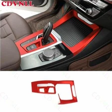 For BMW X3 G01 X4 G02 2018-2021 Matte Red Central Console Gear Shift Frame Panel