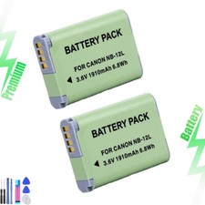 2x para Batería Canon NB-12L para PowerShot G1 X Mark II N100 VIXIA mini X 1910 mAh