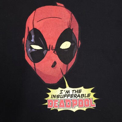 Marvel Deadpool Im Insufferable Graphic XL Shirt We Love Fine Tag Black Comic