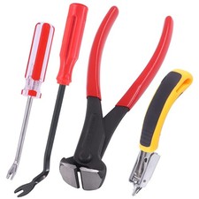Tanstic 4Pcs Nail Puller and Staple Remover Tool Set, Including 7'' End Cutti...
